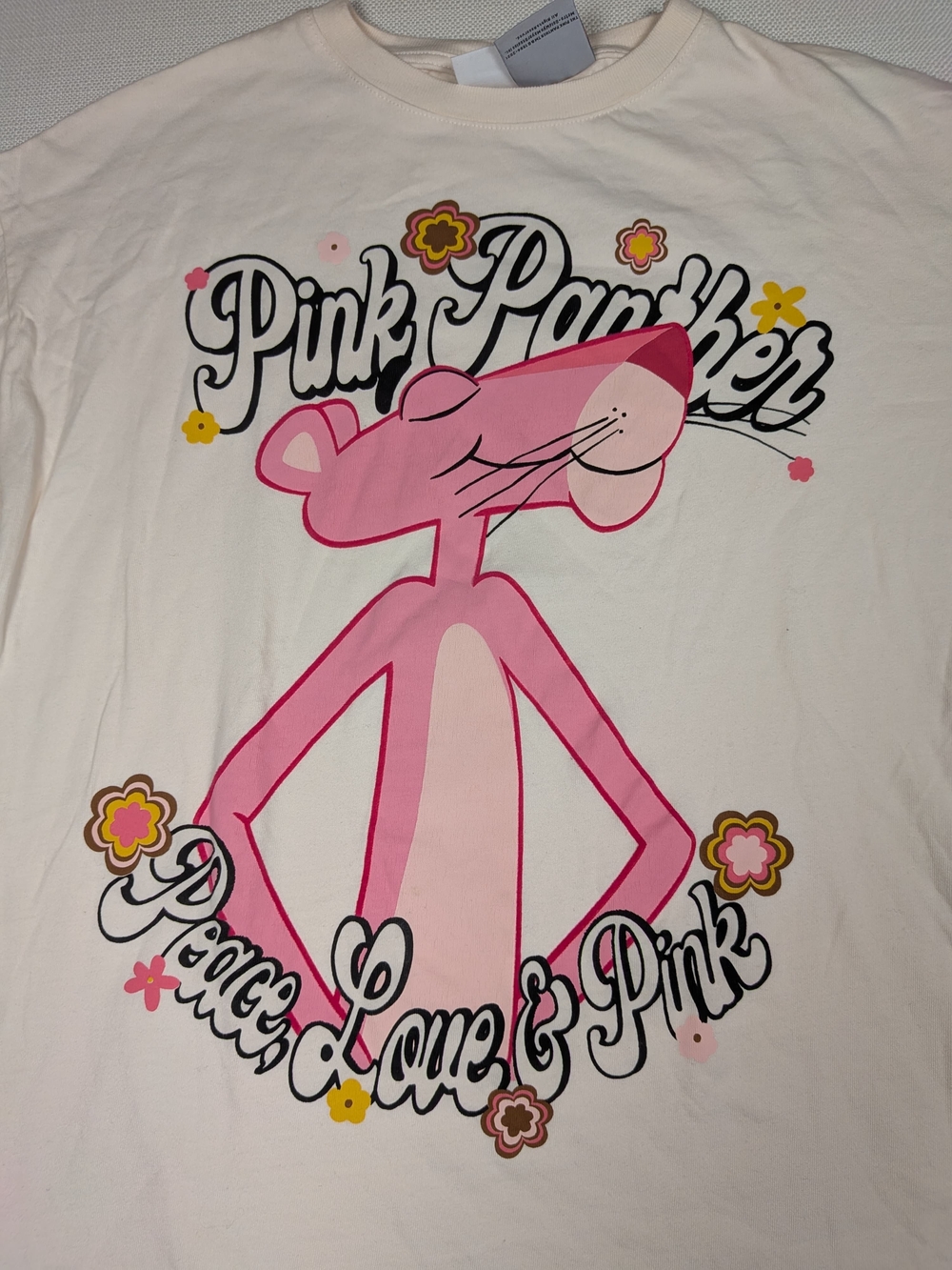 Zara Cream Pink Pan­ther Graphic Skirt